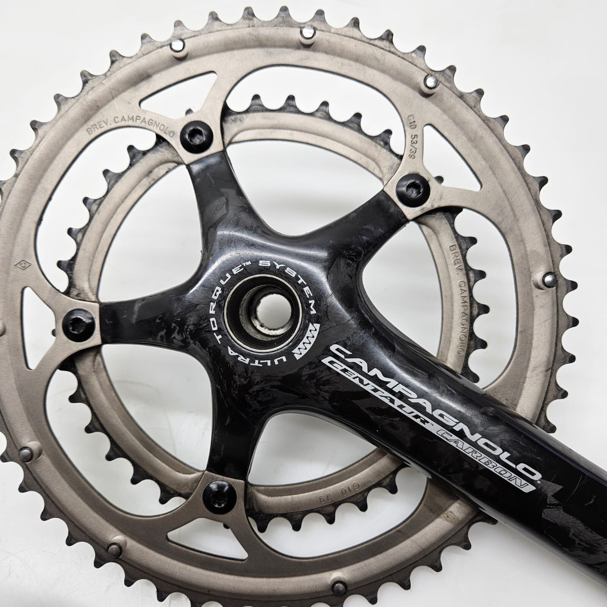 値下げ　未使用　Campagnolo CENTAUR carbon 10s Campagnolo Centaur Carbon UT 10sp Compact Crankset from