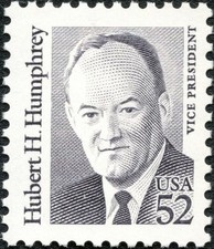 1991 52c Hubert Humphrey, Vice President Scott 2189 Mint F/VF NH