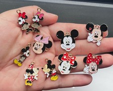 50Pcs cartoon mickey minnie Charm bracelet necklace Pendants DIY Jewelry Makings