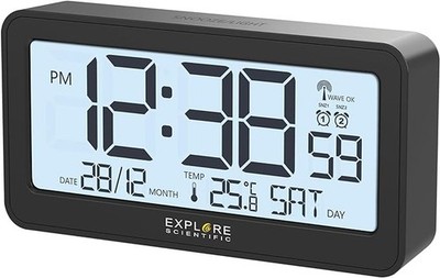 EXPLORE RDC1000 Schwarze Wecker Mit Temperatur Neu