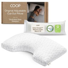 Coop Home Goods Original Cut-Out Adjustable Pillow, King Size Bed Pillows for