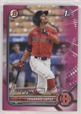 2022 Bowman Prospects Fuchsia Border 129/299 Eduardo Lopez #BP-134 7ba