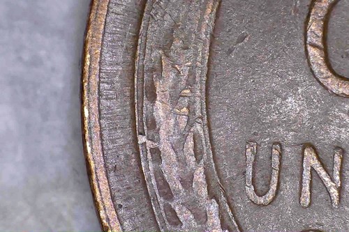 1952 Lincoln Wheat One Cent Penny Die Chip Error - Picture 6 of 6