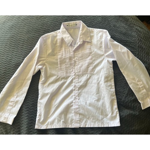 Yuan Lu White Button Down Boys Dress Shirt Size 10 - Picture 5 of 5