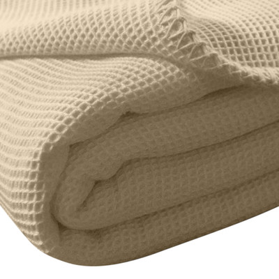 Tagesdecke La Diva Maison - Waffelpique - Sand - 150 x 210 cm