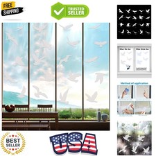 40 Pieces Large Size Anti-Collision Window Clings Bird Window Stickers Preven...