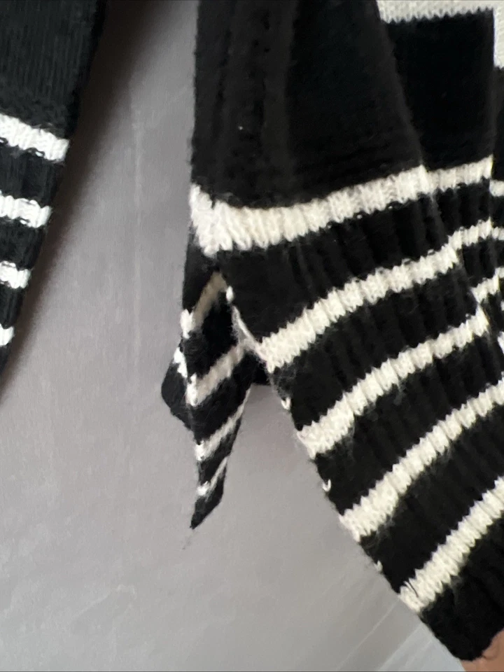 Ladies Nobody’s Child Jumper Size Medium, Black And White Stripe BNWT RRP £69 - Image 3 of 4
