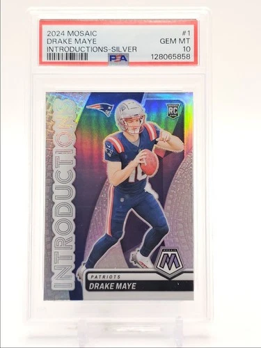 DRAKE MAYE 2024 MOSAIC INTRODUCTIONS ROOKIE SILVER RC PSA 10 Q4270