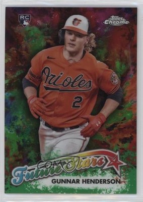 2023 Topps Chrome Update Green Refractor 63/99 Gunnar Henderson Rookie RC 14eo