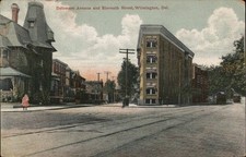 Wilmington, Delaware DE Avenue Eleventh Street 1913 Original Vintage Postcard