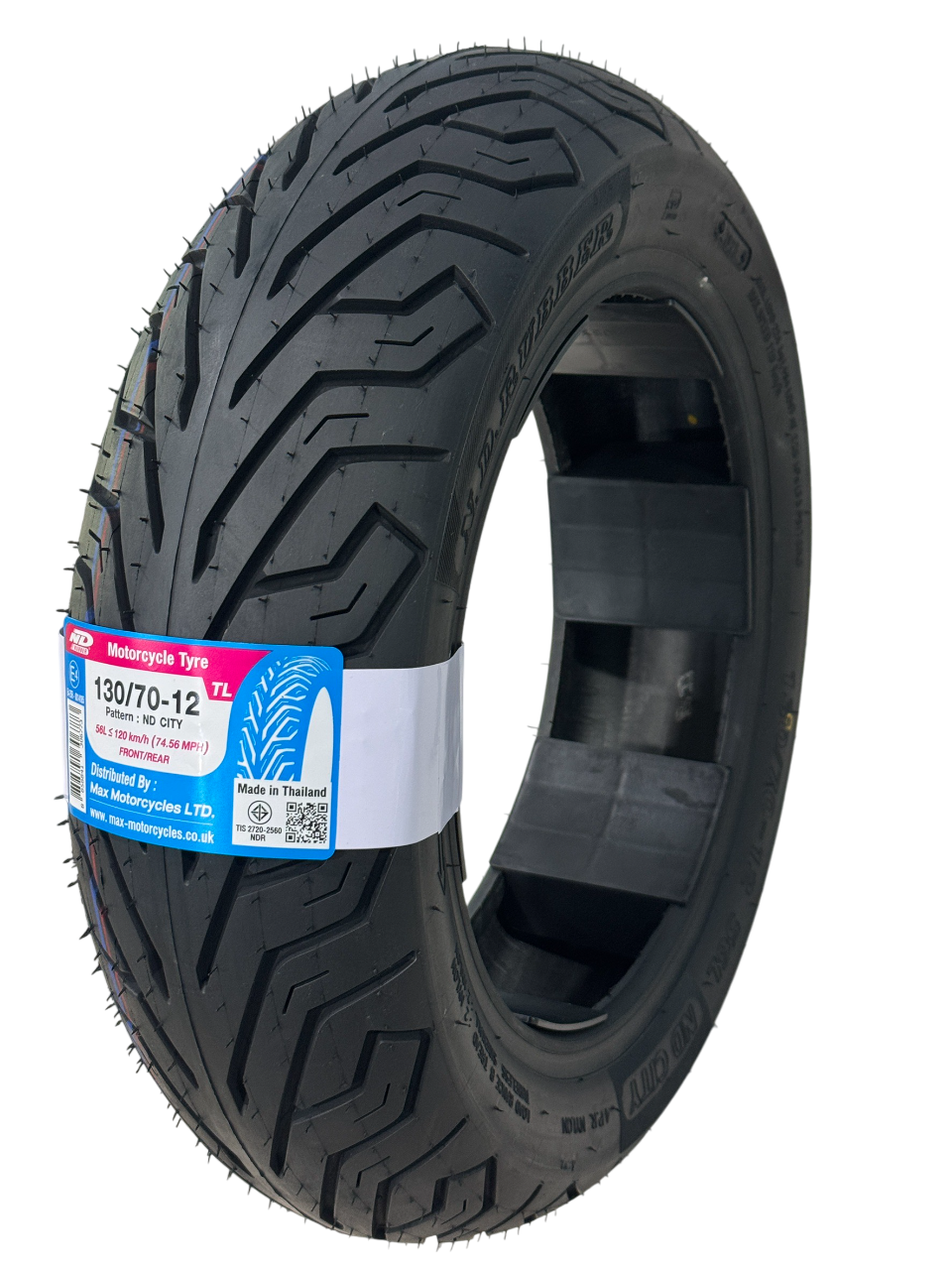 ND City - Rear Tyre 130/70 - 12 56L - Fits SYM RS 21  1996 - 1999