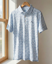    The MTK Men  s Short Sleeve Performance Polo   White, Rhoback, Authentic