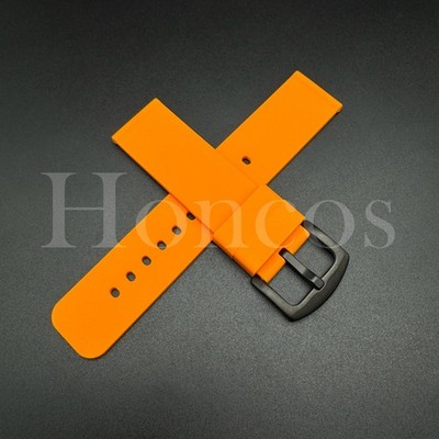 20 22 MM Quick Release Silicone Rubber Watch Band Strap Fits for Huawei Orange
