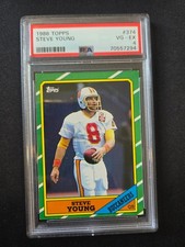 1986 Topps Steve Young Rookie Card #374 PSA 4 VG-EX - Tampa Bay Buccaneers RC. rookie card picture
