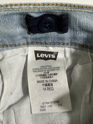Youth Girls Levi’s Size 14 Reg Boyfriend Distressed Jeans With Adjustable Waist - Picture 7 of 12