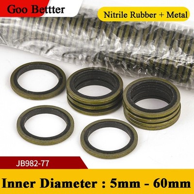 Gummi + Metall Bonded Seal Dichtring Ölablass Schrauben Dichtung M5 M6 M8 - M60