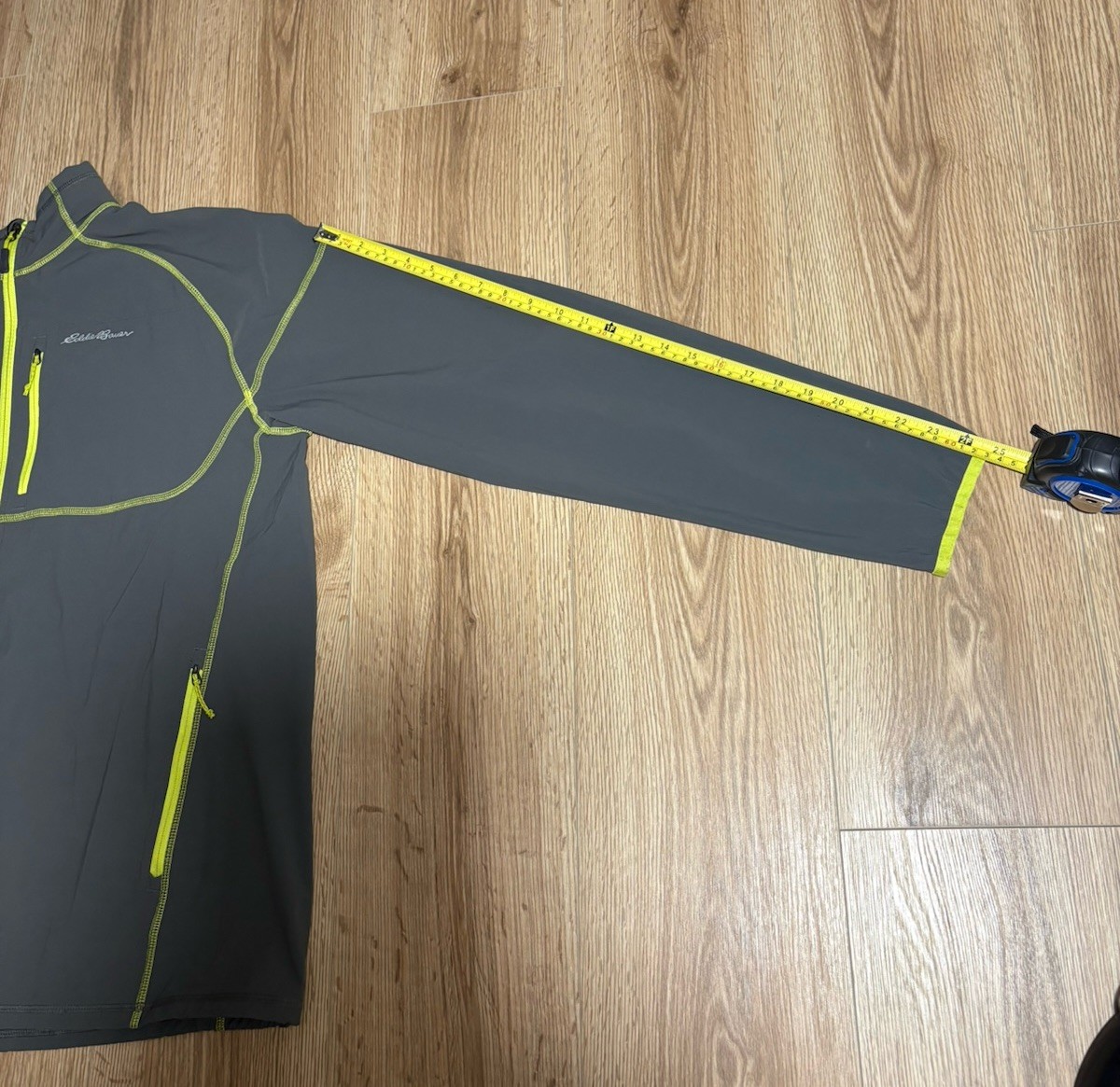 Eddie Bauer Softshell Jacket Gray Yellow Full Zip… - image 23