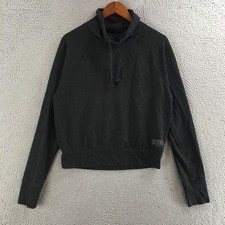 Victoria Sport Hoodie Womens Medium Long Sleeve Pullover Mock Neck Casual Black