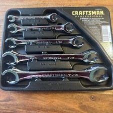 Craftsman Professional 9 42012 5 Pc Sae Polished Usa Nos Flare Nut Wrench Set