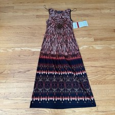 R&M Richards Sleeveless Maxi Dress SZ 12 Gypsy Whimsigoth Hippie