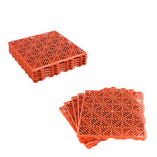10PC INTERLOCKING GARDEN PATH TILE TERRACOTTA LAWN DECK NONSLIP PATIO BOARD WALK