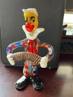 Vintage Murano Venetian Art Glass Clown 9" Figurine Hand Blown Tuscany Italian
