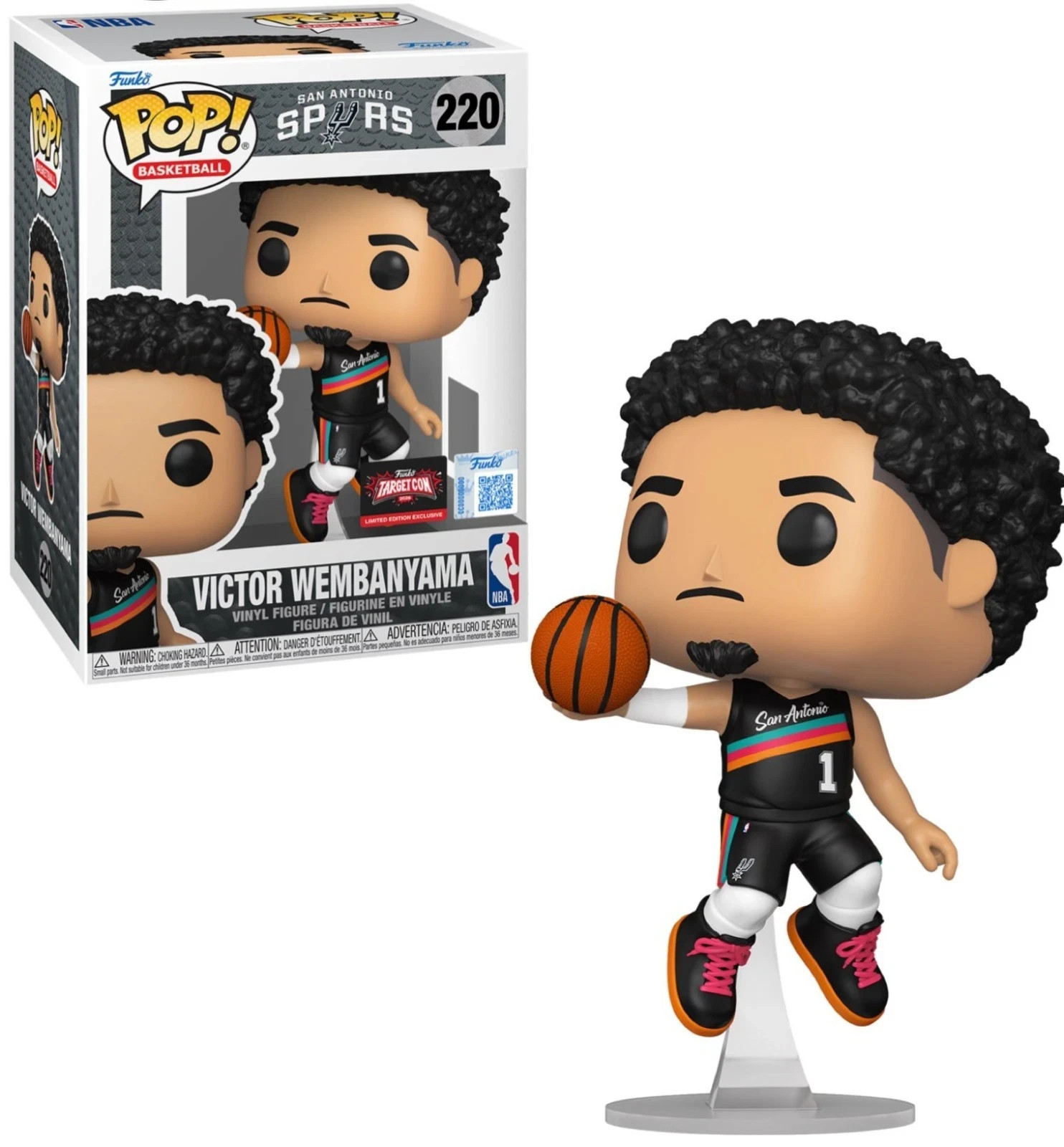 Funko Pop! Victor Wembanyama #220 NBA Exclusive Vinyl + Protector *PRE-ORDER*