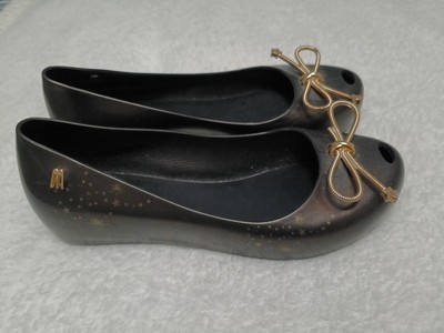 Mel Dreamed by Melissa shoes Ultra girl Element Slip On Black Petrol USA Sz 2  