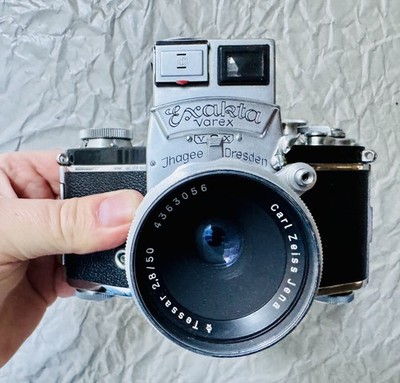 Schöne Exakta Varex VX Kamera Z. Tessar 2,8/50 & Ihagee Belichtungsmesser & case