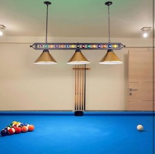 Luz de mesa de billar Wellmet 3 luces, iluminación de billar con pantallas de lámpara de metal moderadas