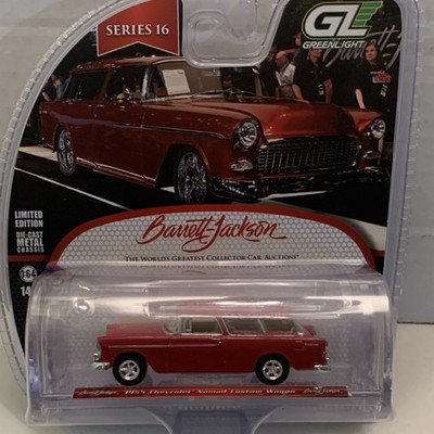 Greenlight 1:64 Diecast 1955 Chevrolet Nomad Barrett-Jackson Series 16 Red
