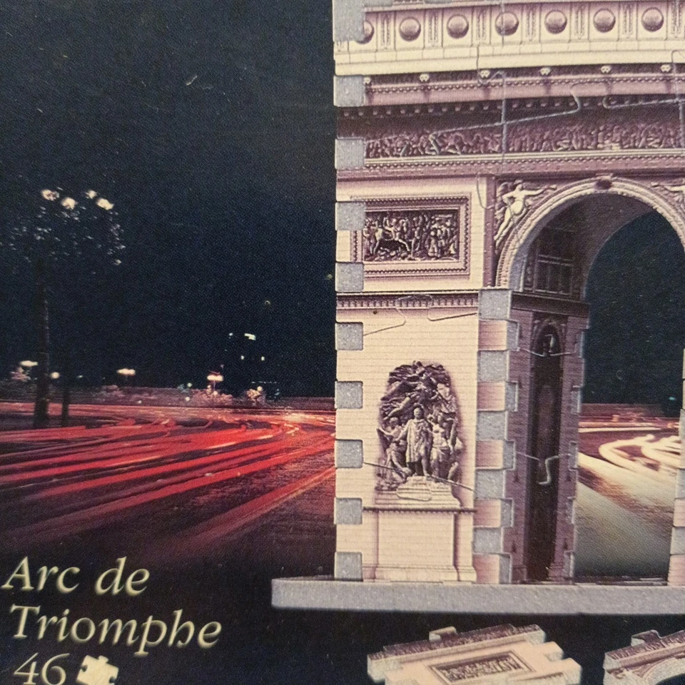 Puzz3D Mini  Puzzle 3D Arc de Triomphe - 46 pz. Vintage - MB - Immagine 2 di 4