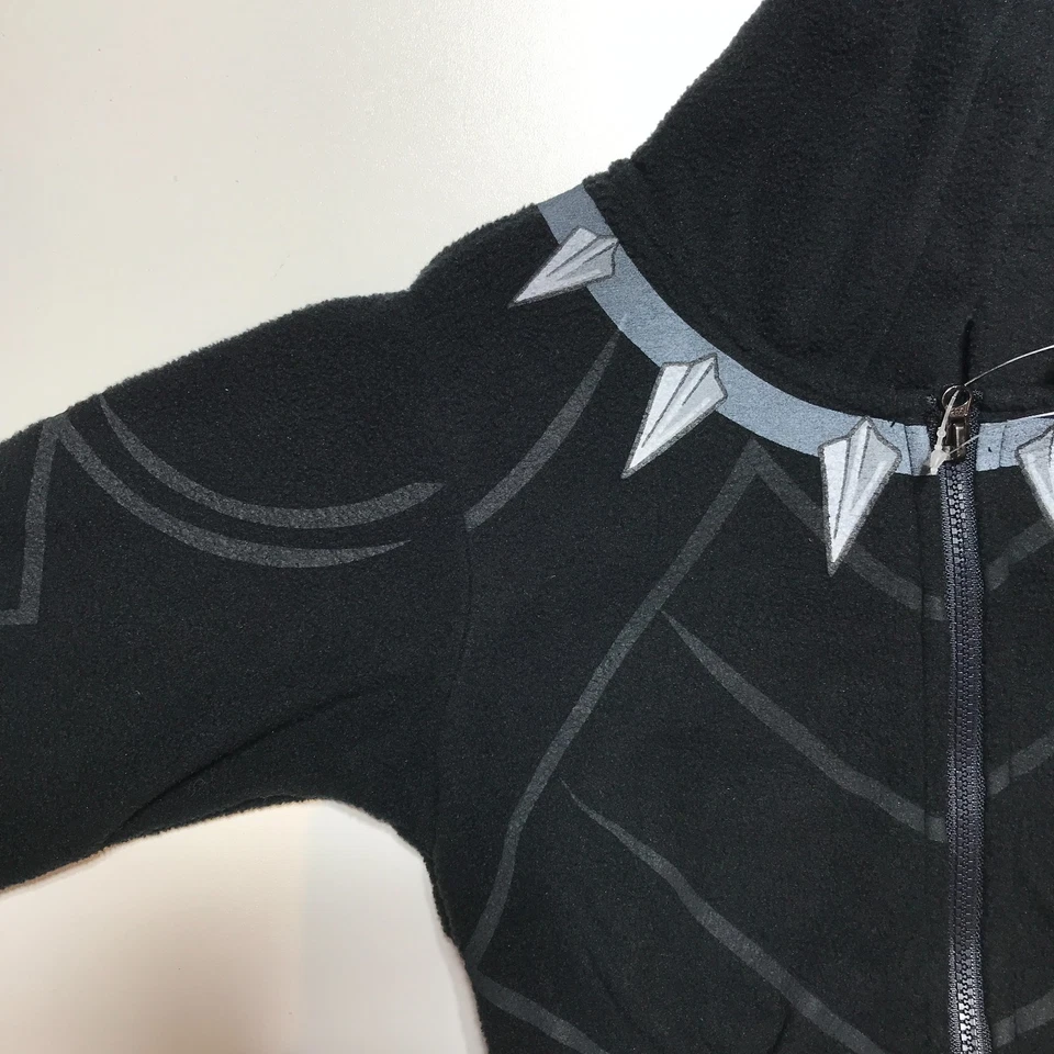 Cuddle Club Marvel Fleece Black Panther One Piece Hooded Costume Baby 12-18 Mos. - Image 4 of 4