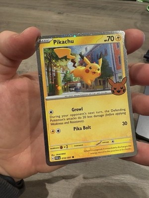 Pokémon TCG Pikachu - RARE COSMO HOLO FART SWIRL - Trick Or Trade 2024 MINT