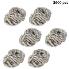 3600 Pack 15 Degree Wire Coil 1-3/4" Ring Shank Stainless Steel Siding Nails