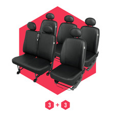 Autositzbezüge Universal Schonbezüge für Peugeot Boxer I (94-06) Schwarz 6-Sitze