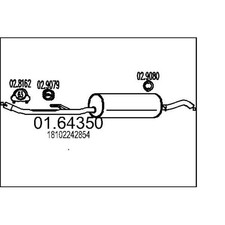 MTS Endtopf NEU für 5er BMW E34 5 524td + 525td + Touring Auspuff Schalldämpfer 