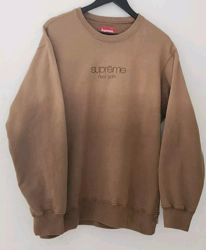 SS19 Supreme Dipped crewneck size M medium Brown sweatshirt New York