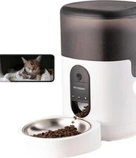 Automatic Pet Feeder with Camera, WiFi Control, Voice Recorder