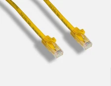 3-Pack – 3ft Yellow Cat6 UTP Ethernet Cable – RJ45 High-Speed LAN Patch Cords