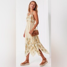 Urban Outfitters Floral Handkerchief Midi Dress Size Small