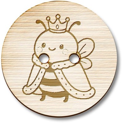 Holzknöpfe ''Bienenkönigin'' (BT057037)