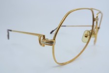 Vintage Cartier gold plated eyeglasses frames Romance Louis 59-14 140 France