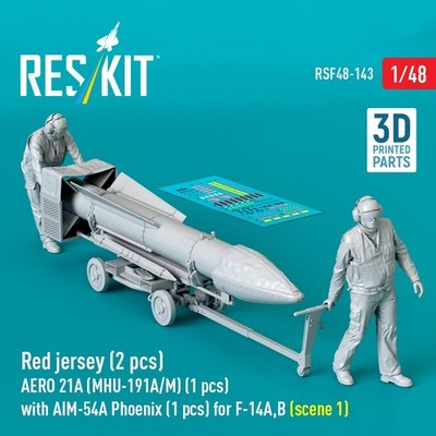 1/48 ResKit RSF48-0143 Red jersey (2 pcs) AERO 21A (MHU-191A/M) (1 pcs) with AIM