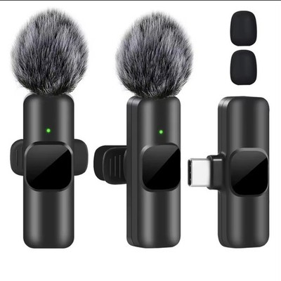 Wireless Lavalier Microphone, Rechargeable Microphone, Cordless 