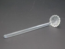 Princess House Crystal Heritage Clam Shell Glass Condiment Relish Spoon