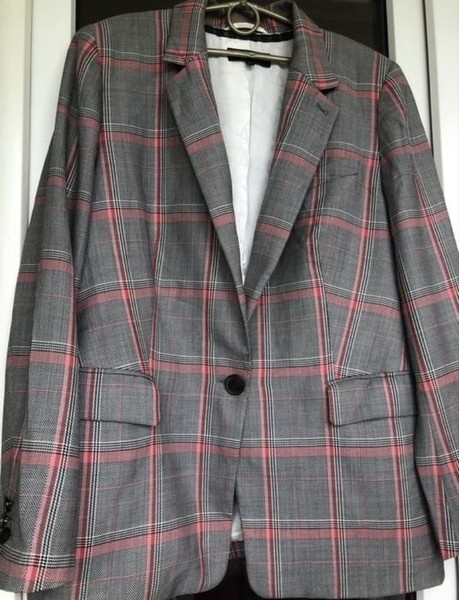 Women Escada Blazer Multicolor Wool 44