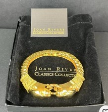 Joan Rivers Classics Collection Gold Tone Panther Bracelet Hinged Boxed