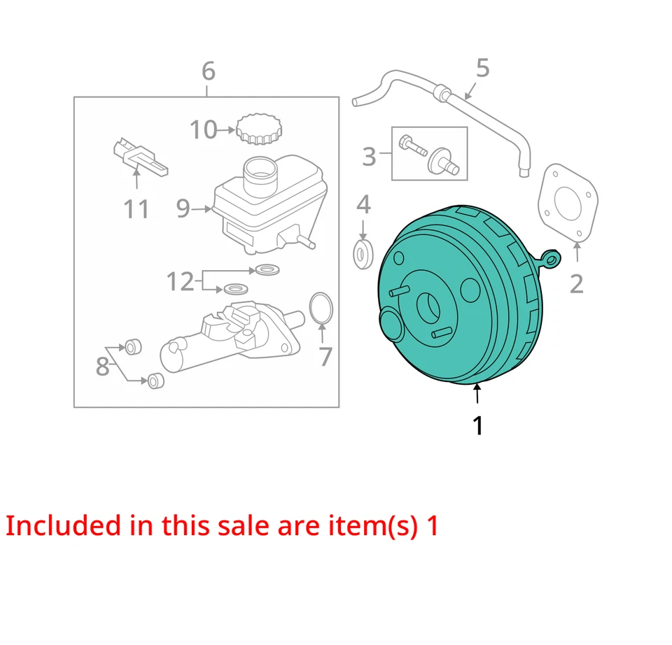 2012 Ford Escape Power Brake Booster OEM 119K Miles - LKQ413036240 - Изображение 4 из 4