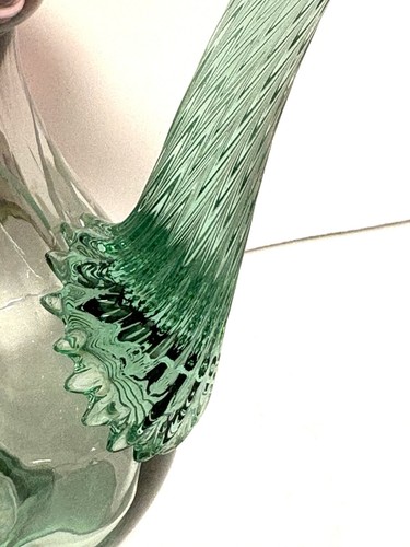 Vaso brocca Fenton Rubina Verde libellula dipinto a mano firmato Hayhurst 6" - Foto 8 di 9
